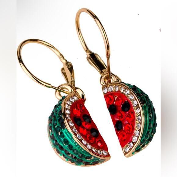 Jewelry - Watermelon Crystal Earrings